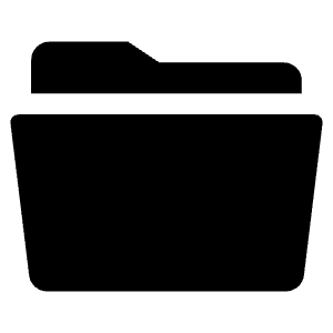 Folder Open Sharp Icon from Ionic Sharp Set
