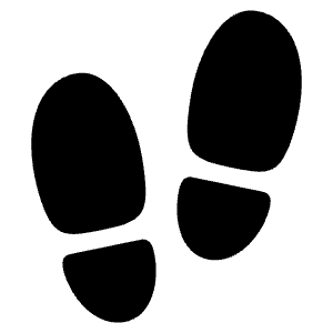 Footsteps Sharp Icon from Ionic Sharp Set