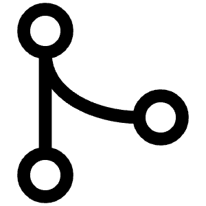 Git Merge Outline Icon from Ionic Outline Set