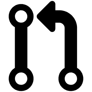Git Pull Request Icon from Ionic Filled Set