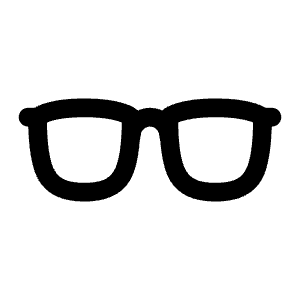 Glasses Outline Icon from Ionic Outline Set