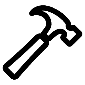 Hammer Outline Icon from Ionic Outline Set