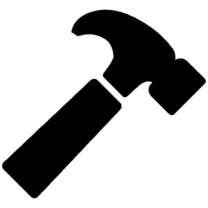 Hammer Sharp Icon from Ionic Sharp Set