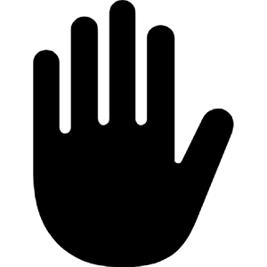 Hand Left Icon from Ionic Filled Set