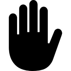 Hand Left Sharp Icon from Ionic Sharp Set