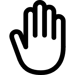 Hand Right Outline Icon from Ionic Outline Set