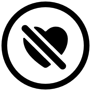 Heart Dislike Circle Outline Icon from Ionic Outline Set