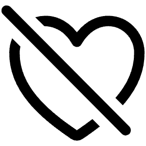 Heart Dislike Outline Icon from Ionic Outline Set