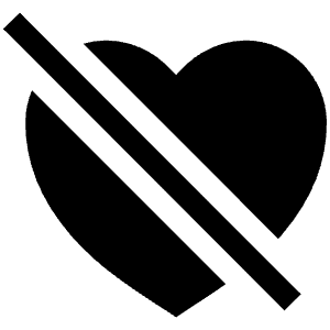Heart Dislike Sharp Icon from Ionic Sharp Set
