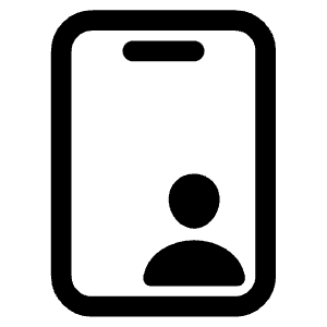 Id Card Outline Icon from Ionic Outline Set