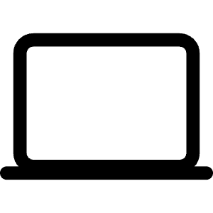 Laptop Outline Icon from Ionic Outline Set