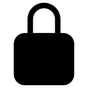 Lock Closed Icon from Ionic Filled Set