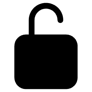 Lock Open Icon from Ionic Filled Set