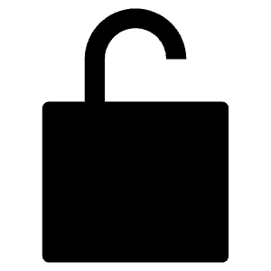 Lock Open Sharp Icon from Ionic Sharp Set