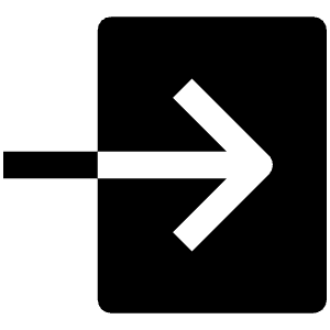 Log In Sharp Icon from Ionic Sharp Set