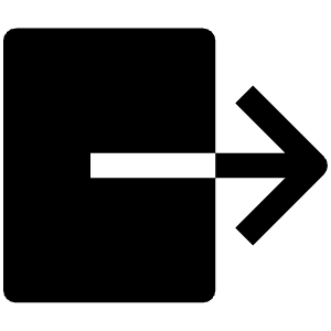 Log Out Sharp Icon from Ionic Sharp Set