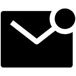 Mail Unread Sharp Icon from Ionic Sharp Set