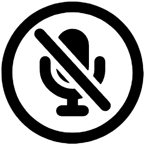 Mic Off Circle Outline Icon from Ionic Outline Set