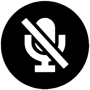 Mic Off Circle Sharp Icon from Ionic Sharp Set