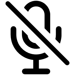 Mic Off Outline Icon from Ionic Outline Set
