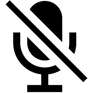 Mic Off Sharp Icon from Ionic Sharp Set