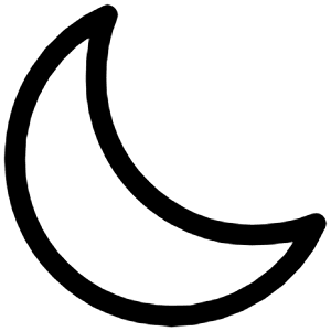 Moon Outline Icon from Ionic Outline Set