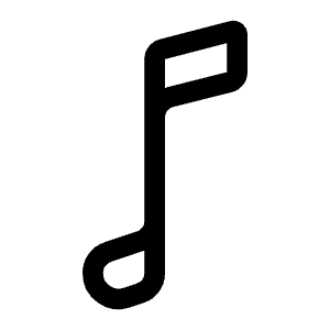 Musical Note Outline Icon from Ionic Outline Set