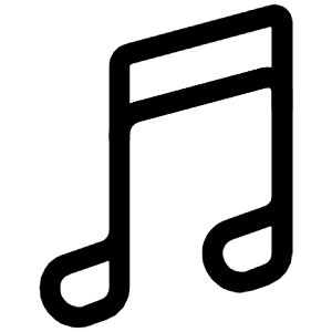 Musical Notes Outline Icon from Ionic Outline Set