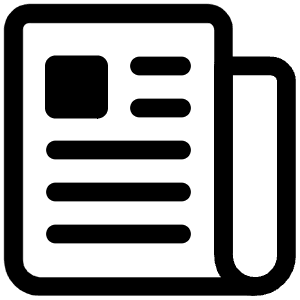 Newspaper Outline Icon from Ionic Outline Set