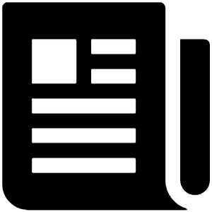 Newspaper Sharp Icon from Ionic Sharp Set