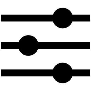 Options Sharp Icon from Ionic Sharp Set