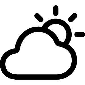 Partly Sunny Outline Icon from Ionic Outline Set