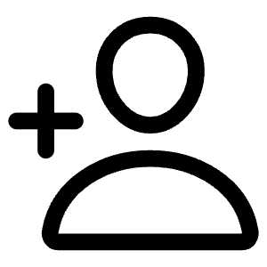 Person Add Outline Icon from Ionic Outline Set