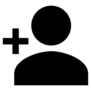 Person Add Sharp Icon from Ionic Sharp Set
