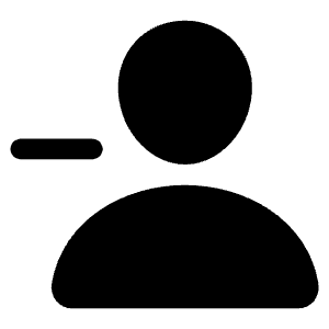 Person Remove Icon from Ionic Filled Set