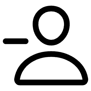 Person Remove Outline Icon from Ionic Outline Set