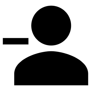 Person Remove Sharp Icon from Ionic Sharp Set