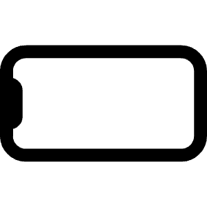 Phone Landscape Outline Icon from Ionic Outline Set