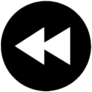 Play Back Circle Sharp Icon from Ionic Sharp Set