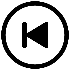 Play Skip Back Circle Outline Icon from Ionic Outline Set