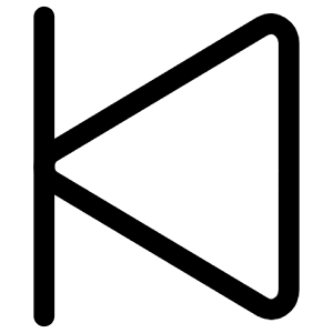 Play Skip Back Outline Icon from Ionic Outline Set