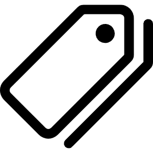 Pricetags Outline Icon from Ionic Outline Set
