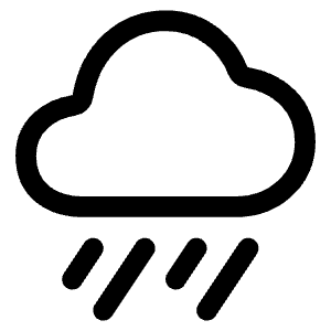 Rainy Outline Icon from Ionic Outline Set