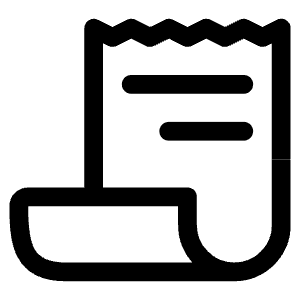 Receipt Outline Icon from Ionic Outline Set