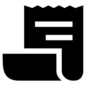 Receipt Sharp Icon from Ionic Sharp Set