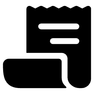 Receipt Icon from Ionic Filled Set