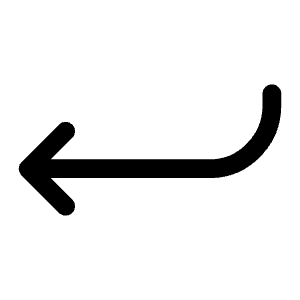 Return Down Back Outline Icon from Ionic Outline Set