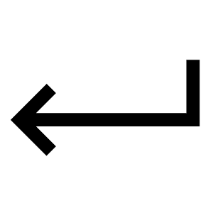 Return Down Back Sharp Icon from Ionic Sharp Set