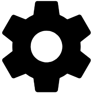 Settings Sharp Icon from Ionic Sharp Set