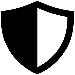 Shield Half Sharp Icon from Ionic Sharp Set